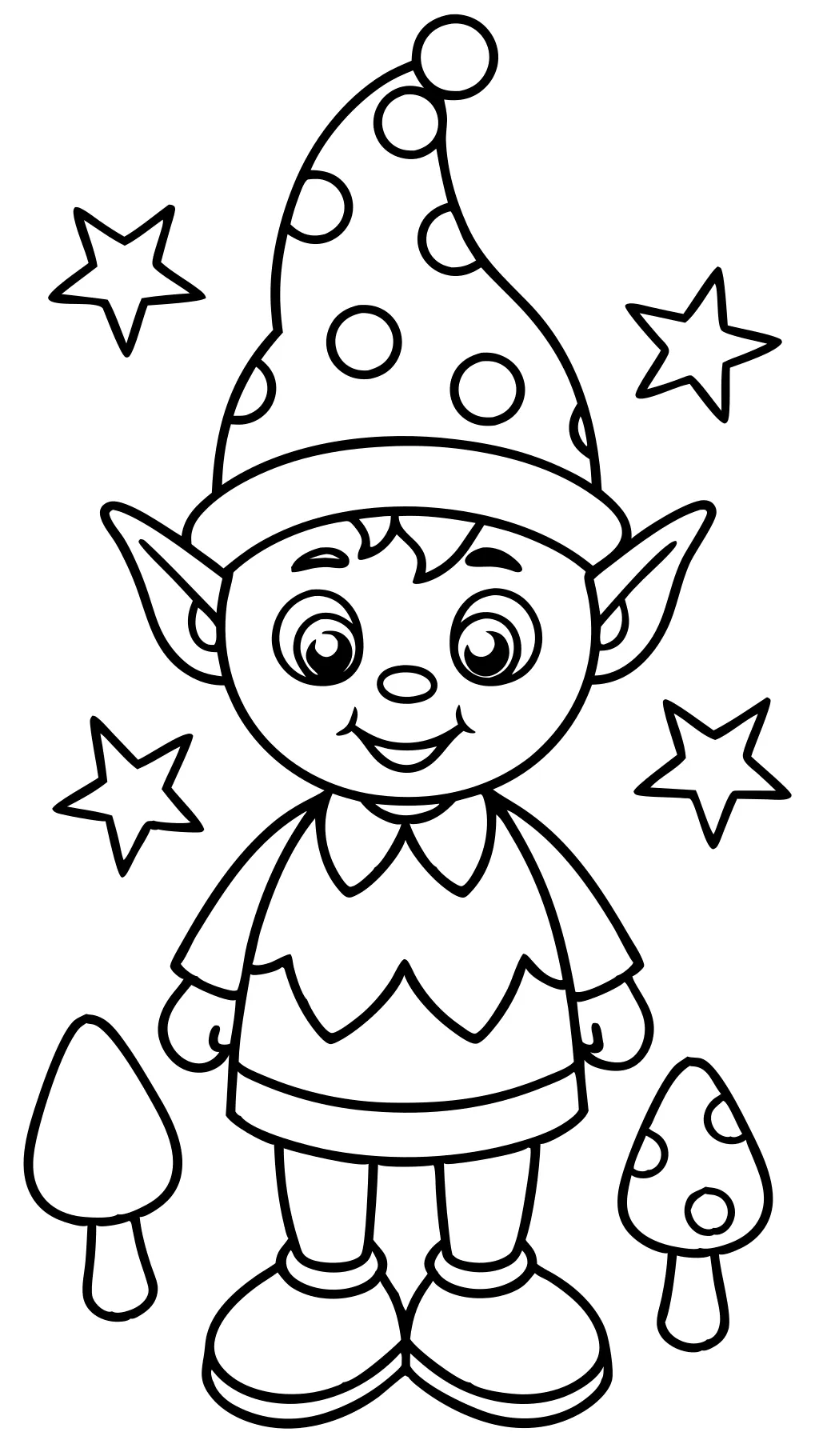 elf coloring page printable